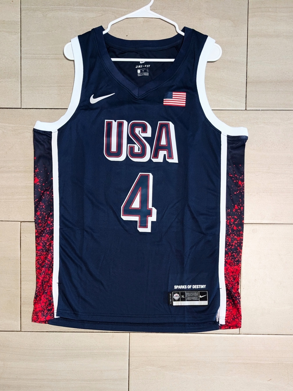 Stephen Curry Paris Olympic Edition Jersey